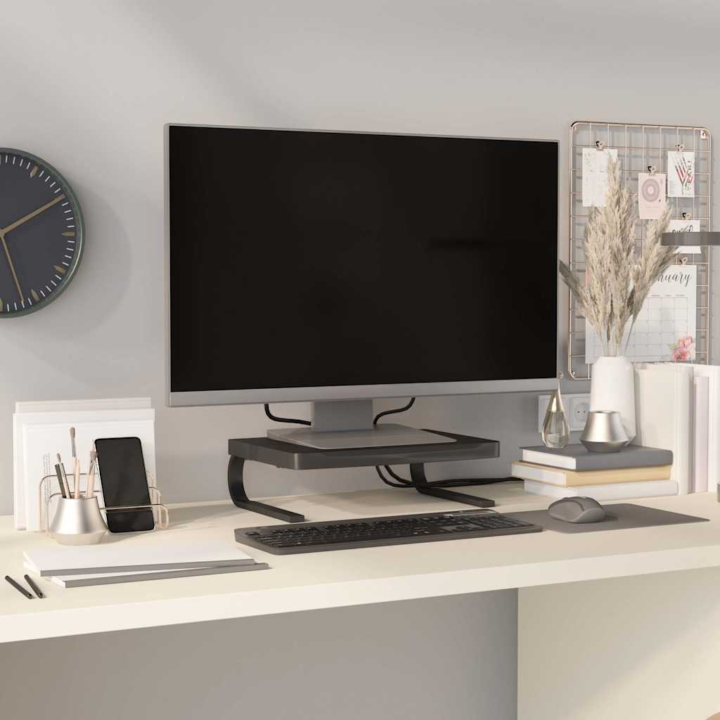 Entertainment Centres & TV Stands Black Monitor Stand Computer Screen Riser Desk