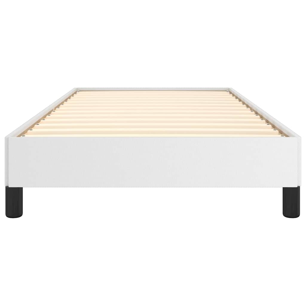 Bed Frame Without Mattress 90X190 Cm Single Faux Leather white black 5% cotton 1