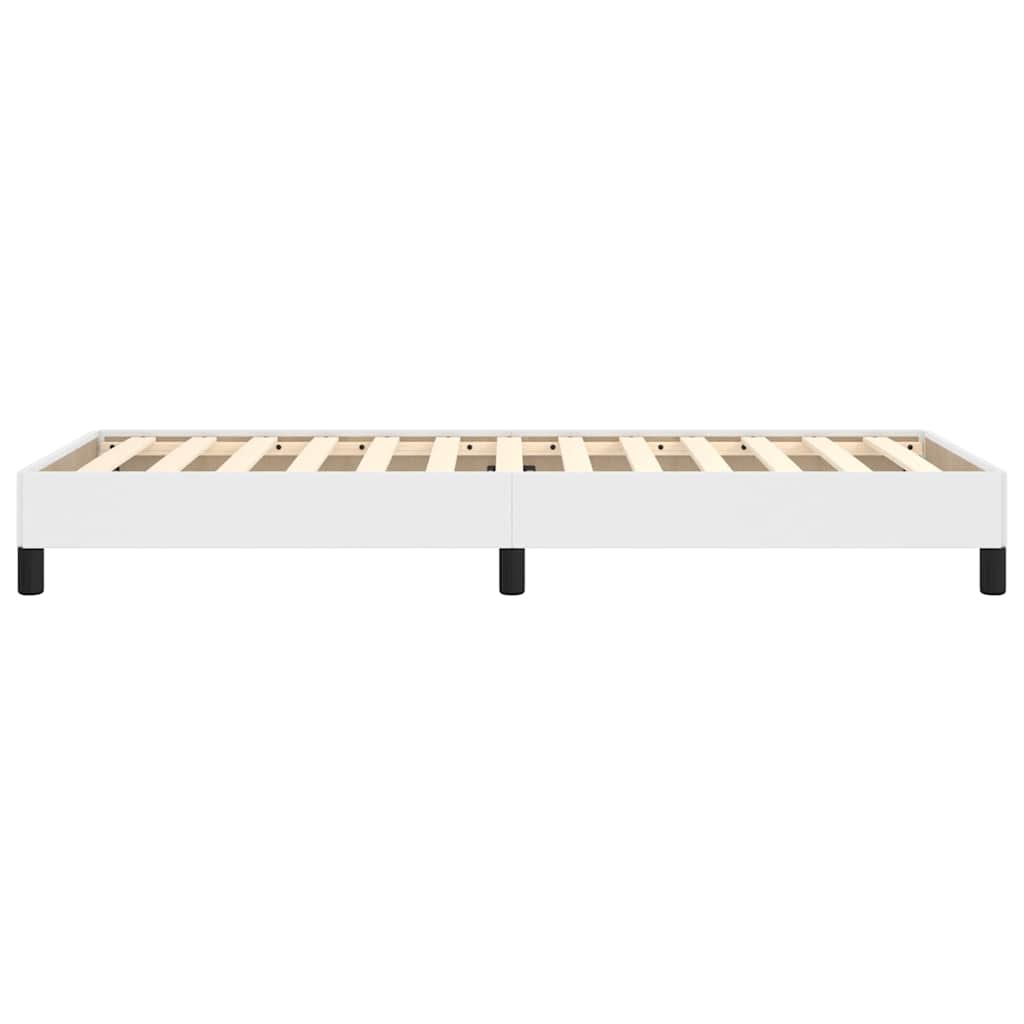Bed Frame Without Mattress 90X190 Cm Single Faux Leather white black 5% cotton 1
