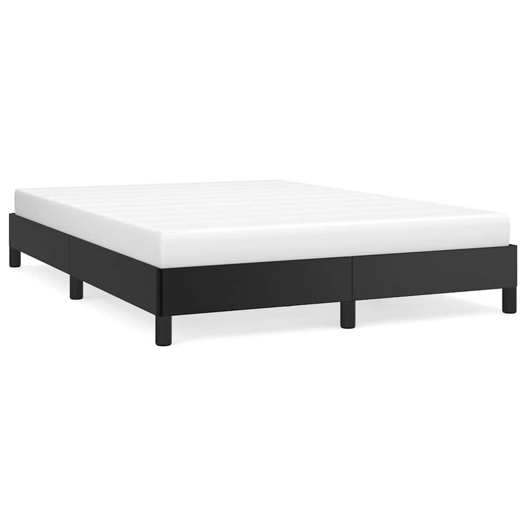 Bed Frame Without Mattress 90X190 Cm Single Faux Leather white black 5% cotton 1