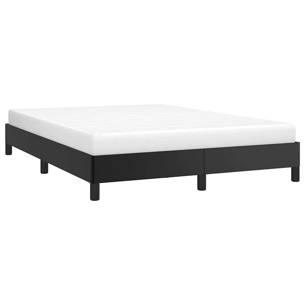 Bed Frame Without Mattress 90X190 Cm Single Faux Leather white black 5% cotton 1