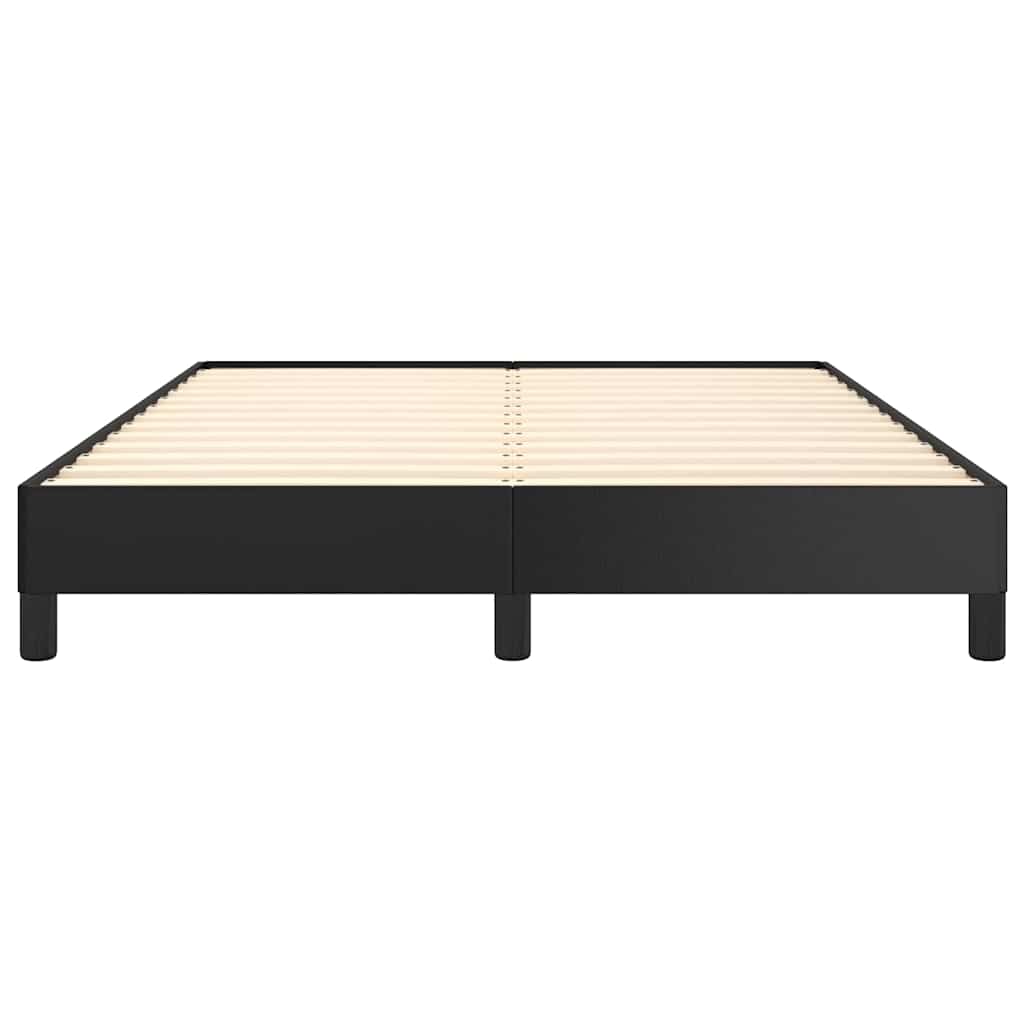 Bed Frame Without Mattress 90X190 Cm Single Faux Leather white black 5% cotton 1