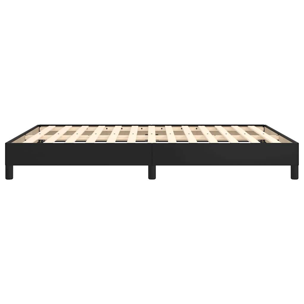 Bed Frame Without Mattress 90X190 Cm Single Faux Leather white black 5% cotton 1