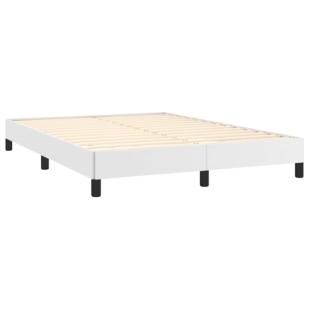 Bed Frame Without Mattress 90X190 Cm Single Faux Leather white black 5% cotton 1