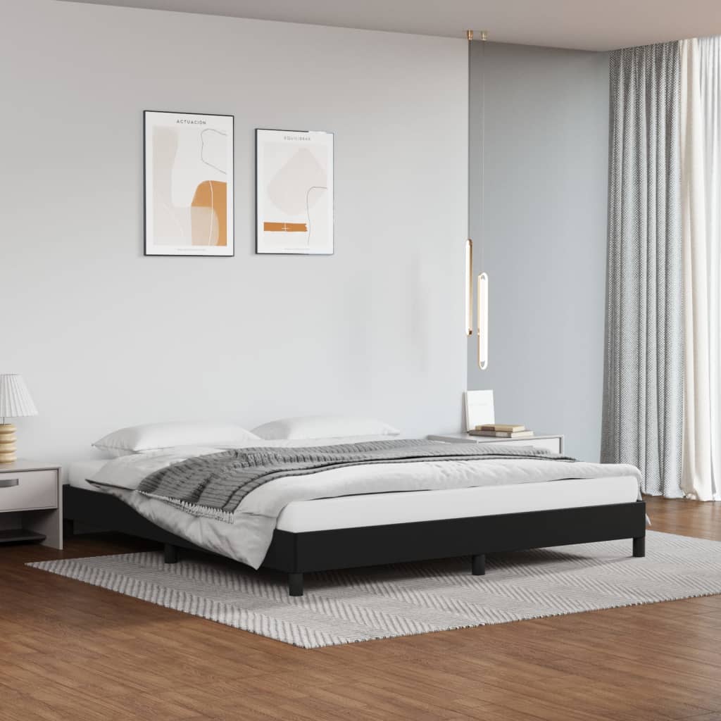 Bed Frame Without Mattress 90X190 Cm Single Single Faux Leather