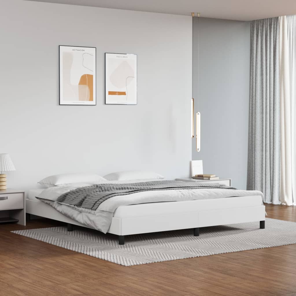 Bed Frame Without Mattress 90X190 Cm Single Single Faux Leather
