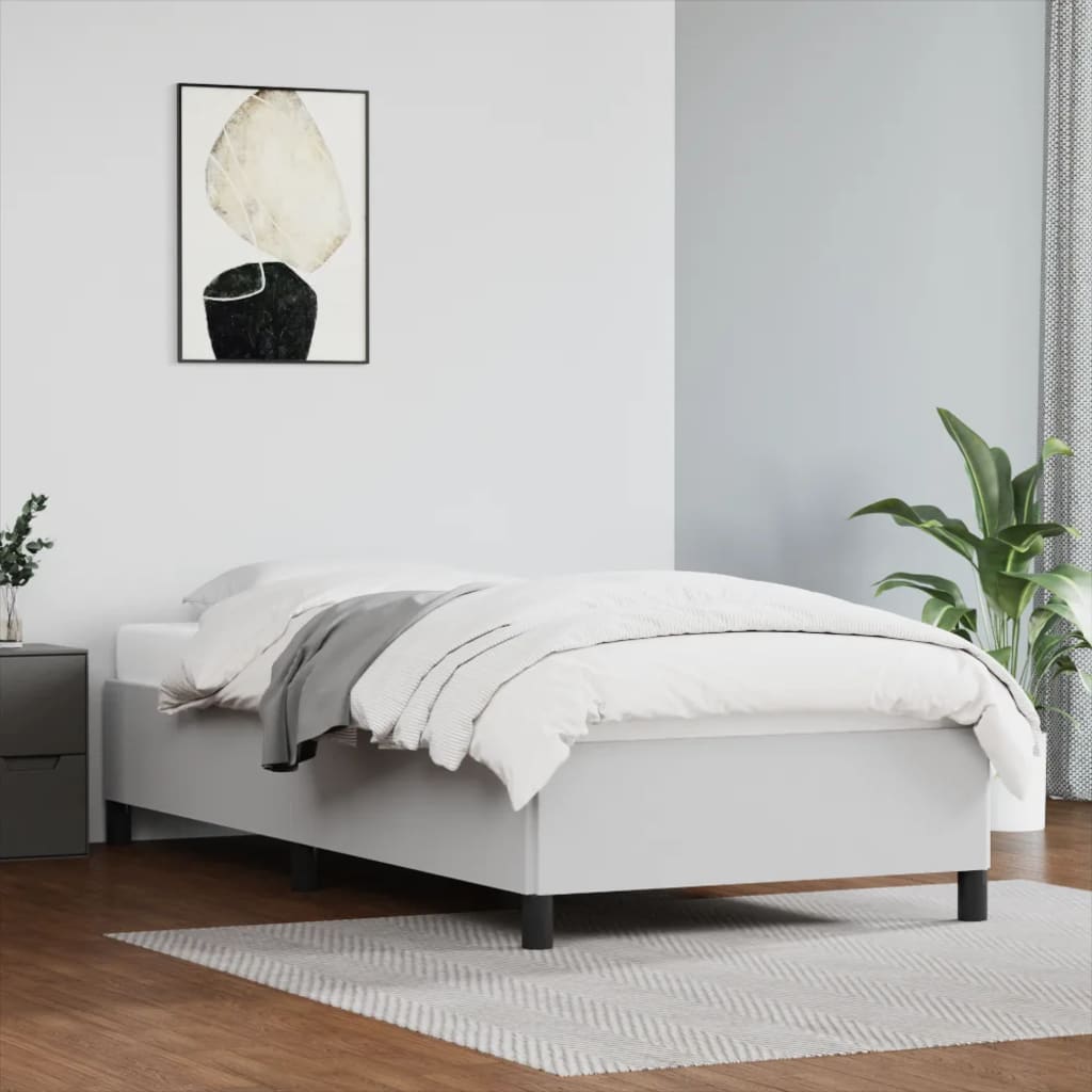 Bed Frame Without Mattress 90X190 Cm Single Single Faux Leather