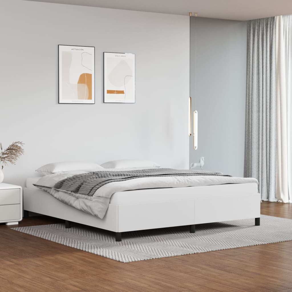 Bed Frame Without Mattress 90X190 Cm Single Single Faux Leather