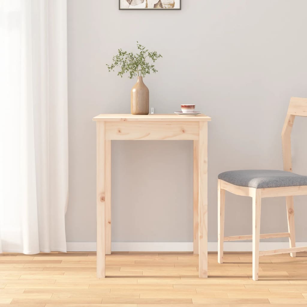 Dining Table Wax 55X55X75 Cm Solid Wood Pine