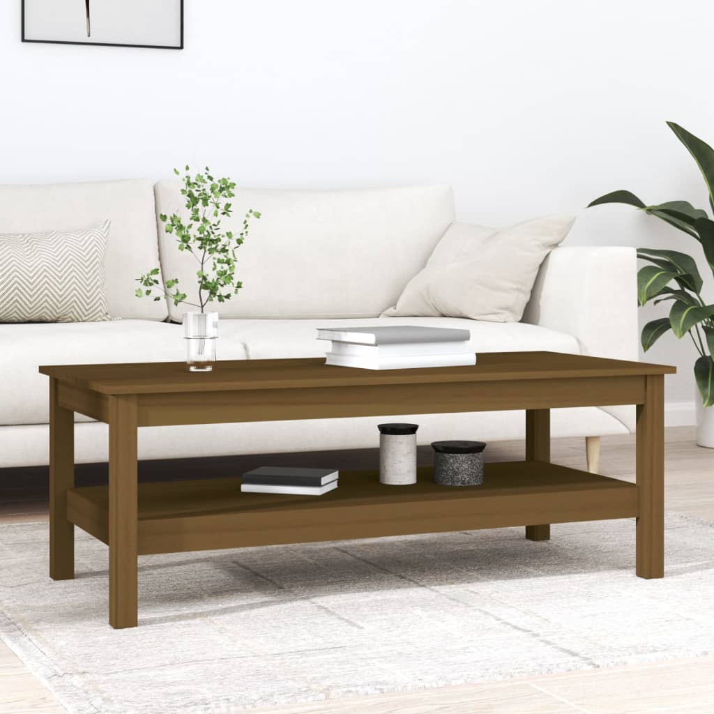 Coffee Table Wax Solid Wood Pine