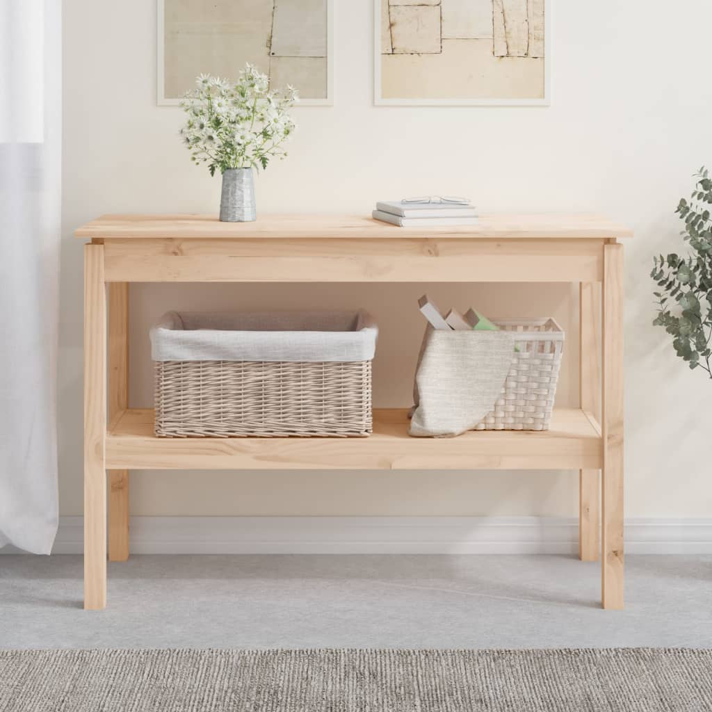 Console Table 80 X 40 X 75 Cm Solid Pine Wood