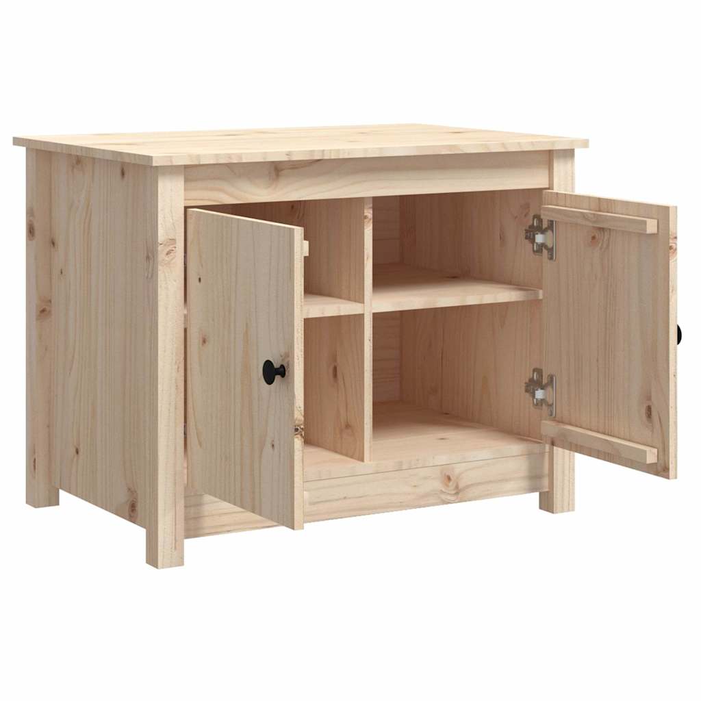 Coffee Table 71X49X55 Cm Solid Wood Pine Natural Black White Honey Brown Grey 71
