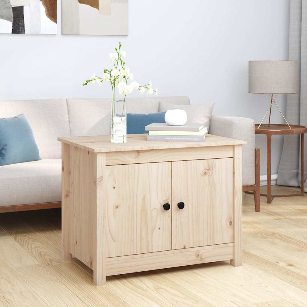 Coffee Table 71X49X55 Cm Solid Wood Pine Natural Black White Honey Brown Grey 71