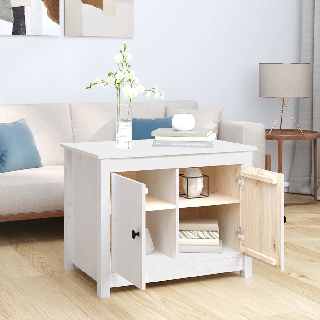 Coffee Table 71X49X55 Cm Solid Wood Pine Natural Black White Honey Brown Grey 71
