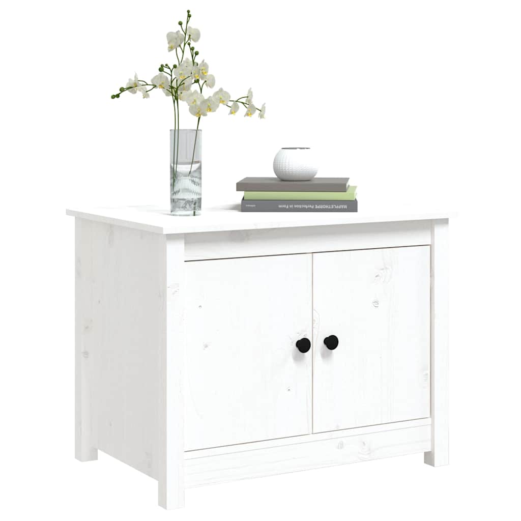 Coffee Table 71X49X55 Cm Solid Wood Pine Natural Black White Honey Brown Grey 71