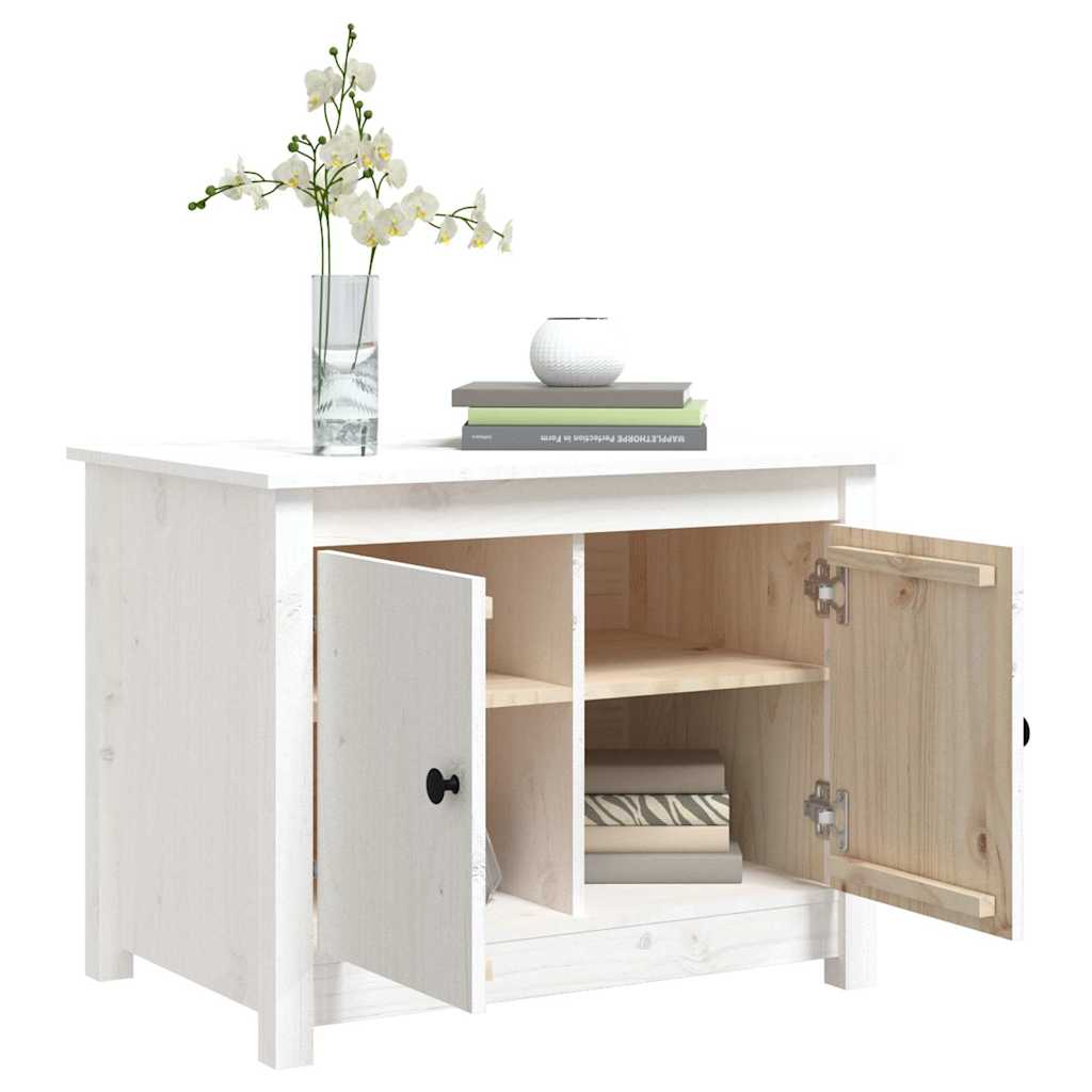 Coffee Table 71X49X55 Cm Solid Wood Pine Natural Black White Honey Brown Grey 71