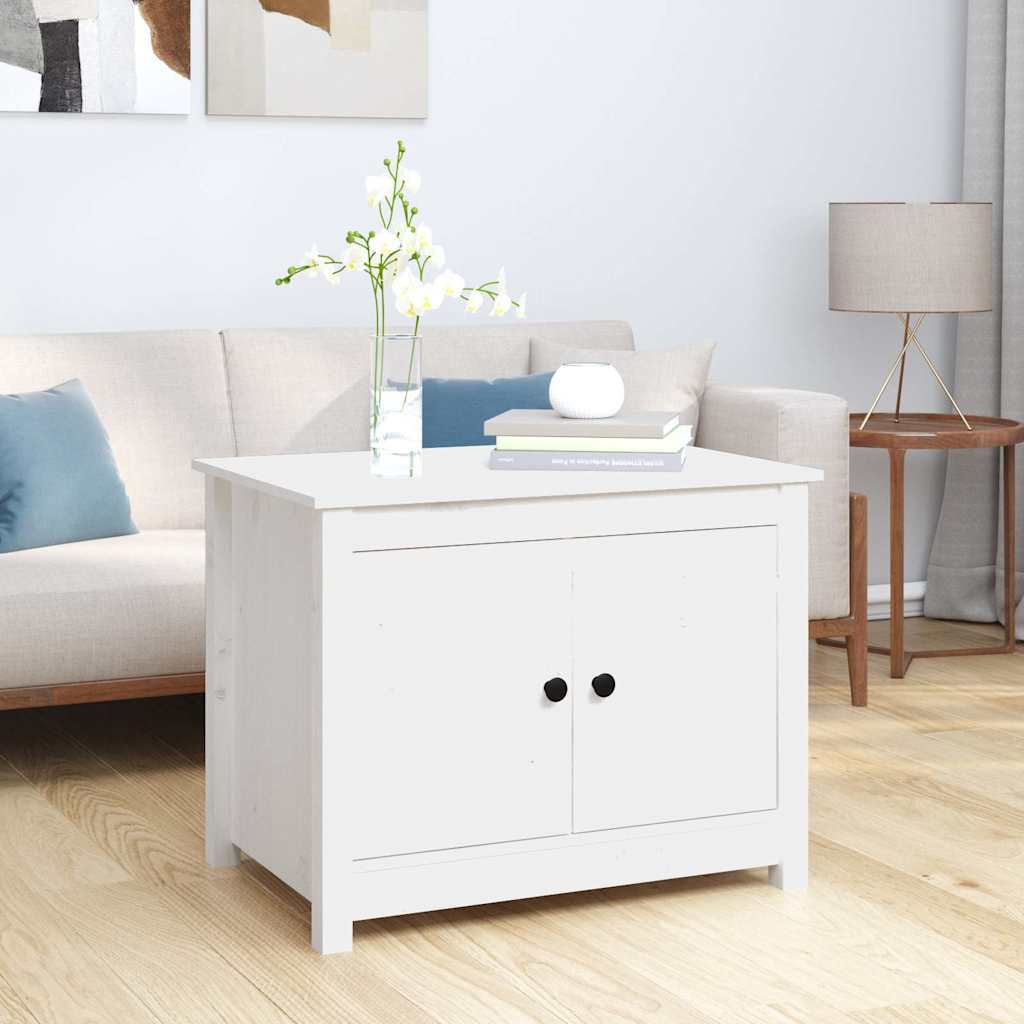 Coffee Table 71X49X55 Cm Solid Wood Pine Natural Black White Honey Brown Grey 71