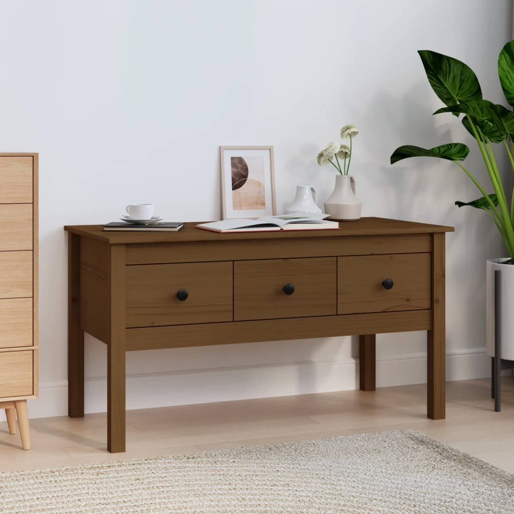 Coffee Table 102X49X55 Cm Solid Wood Pine
