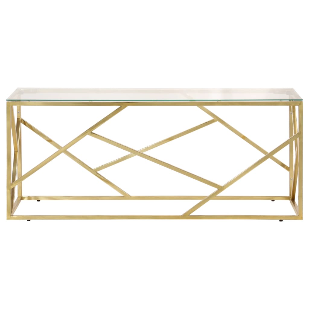 Coffee Table Stainless Steel And Tempered