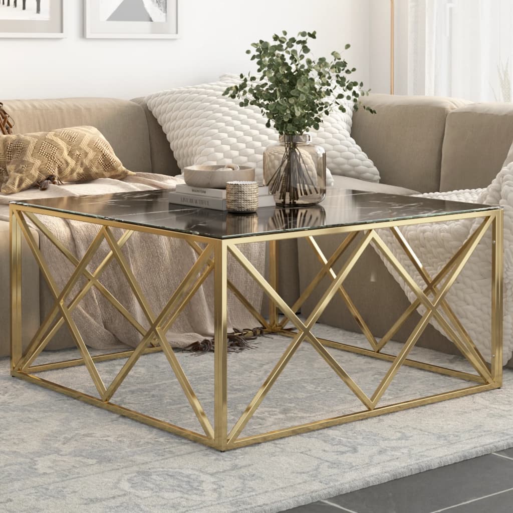 Coffee Table Stainless Steel And Solid Sleeper