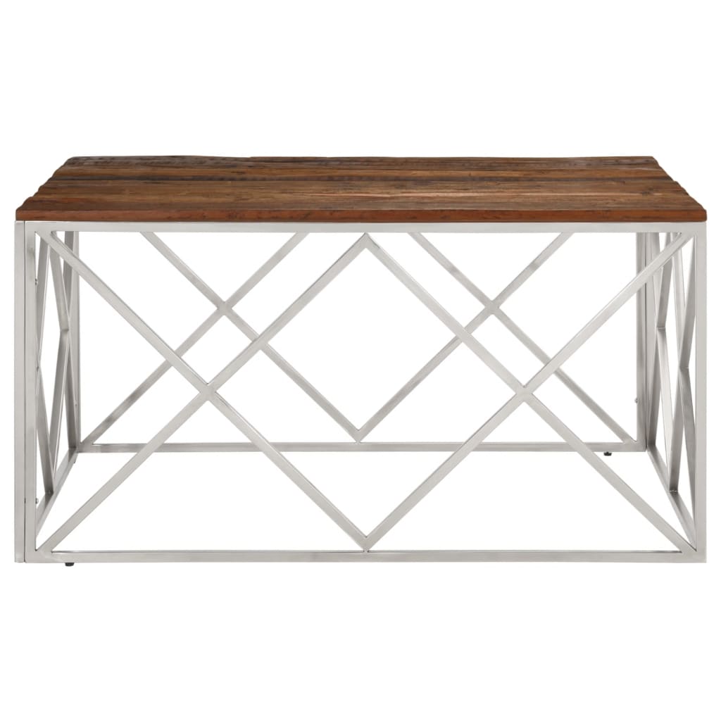 Coffee Table Stainless Steel And Solid Sleeper