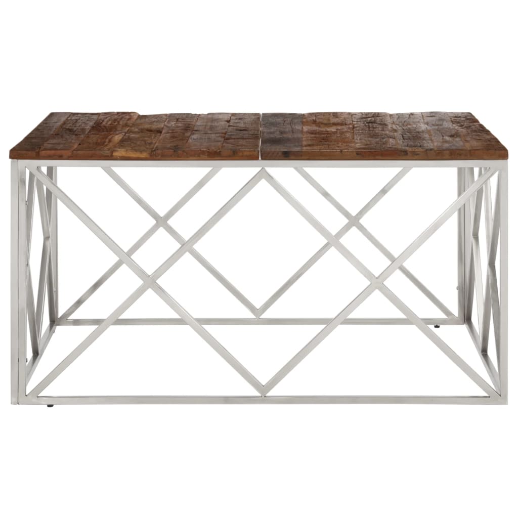 Coffee Table Stainless Steel And Solid Sleeper