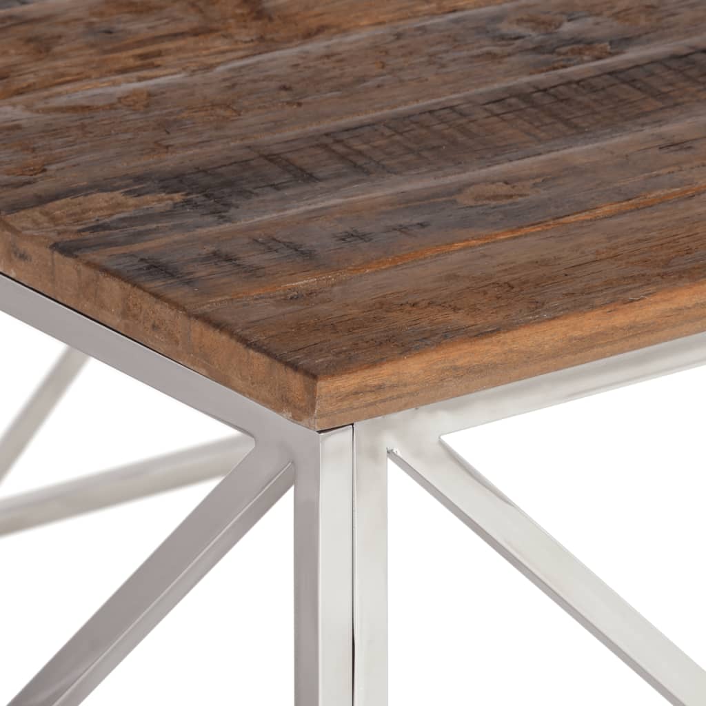 Coffee Table Stainless Steel And Solid Sleeper