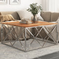 Coffee Table Stainless Steel And Solid Sleeper