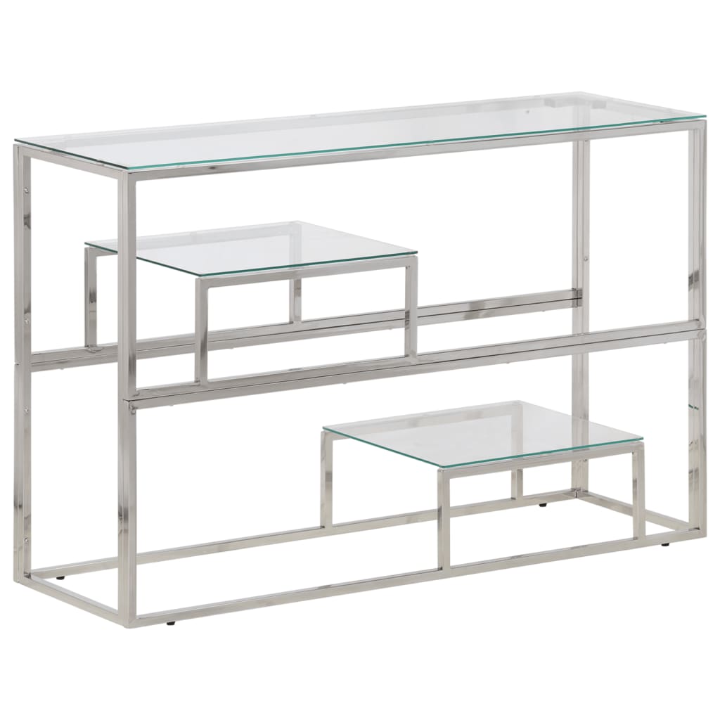 Console Table Stainless Steel And Tempered