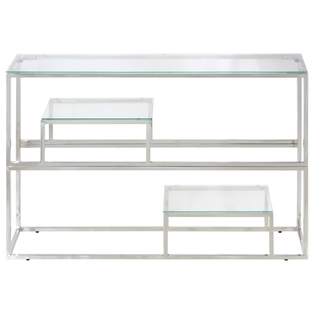Console Table Stainless Steel And Tempered