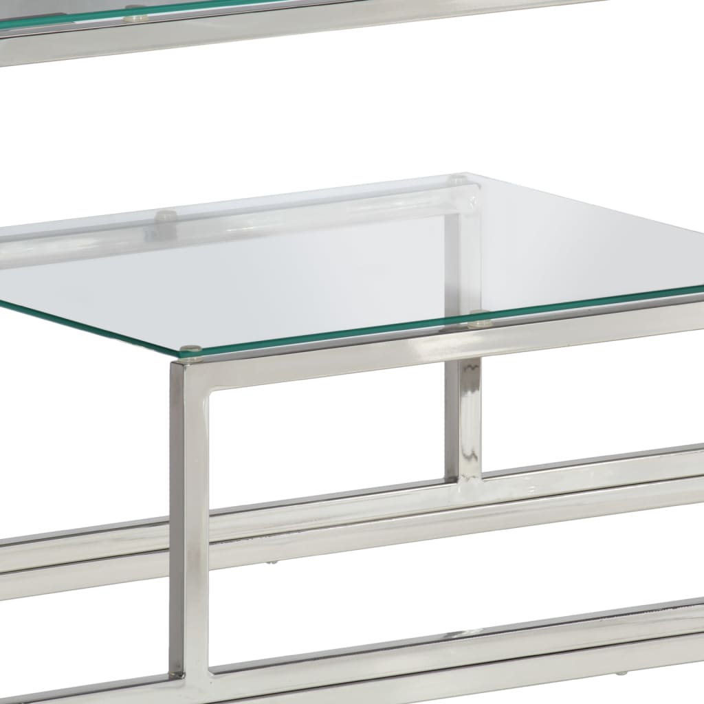 Console Table Stainless Steel And Tempered