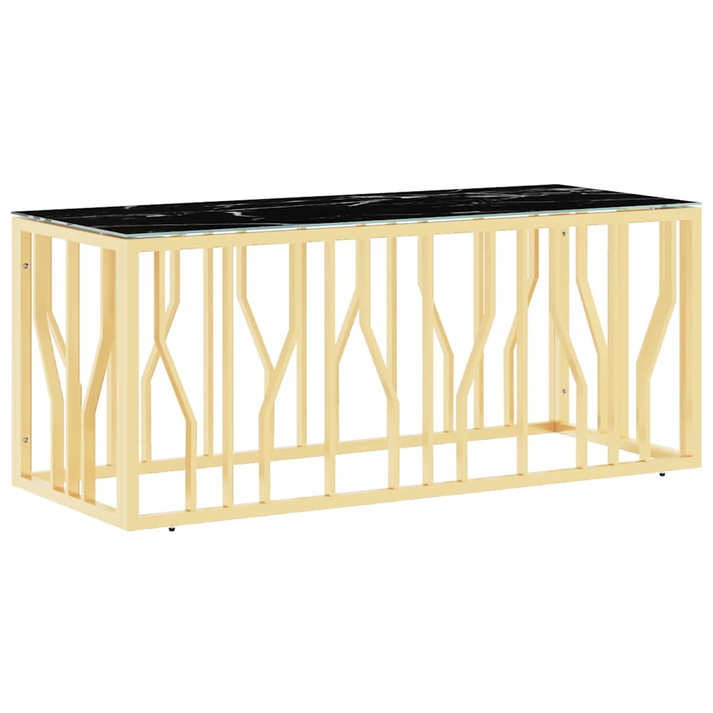 Coffee Table Silver Stainless Steel Solid Acacia Silver And Brown Gold And Black
