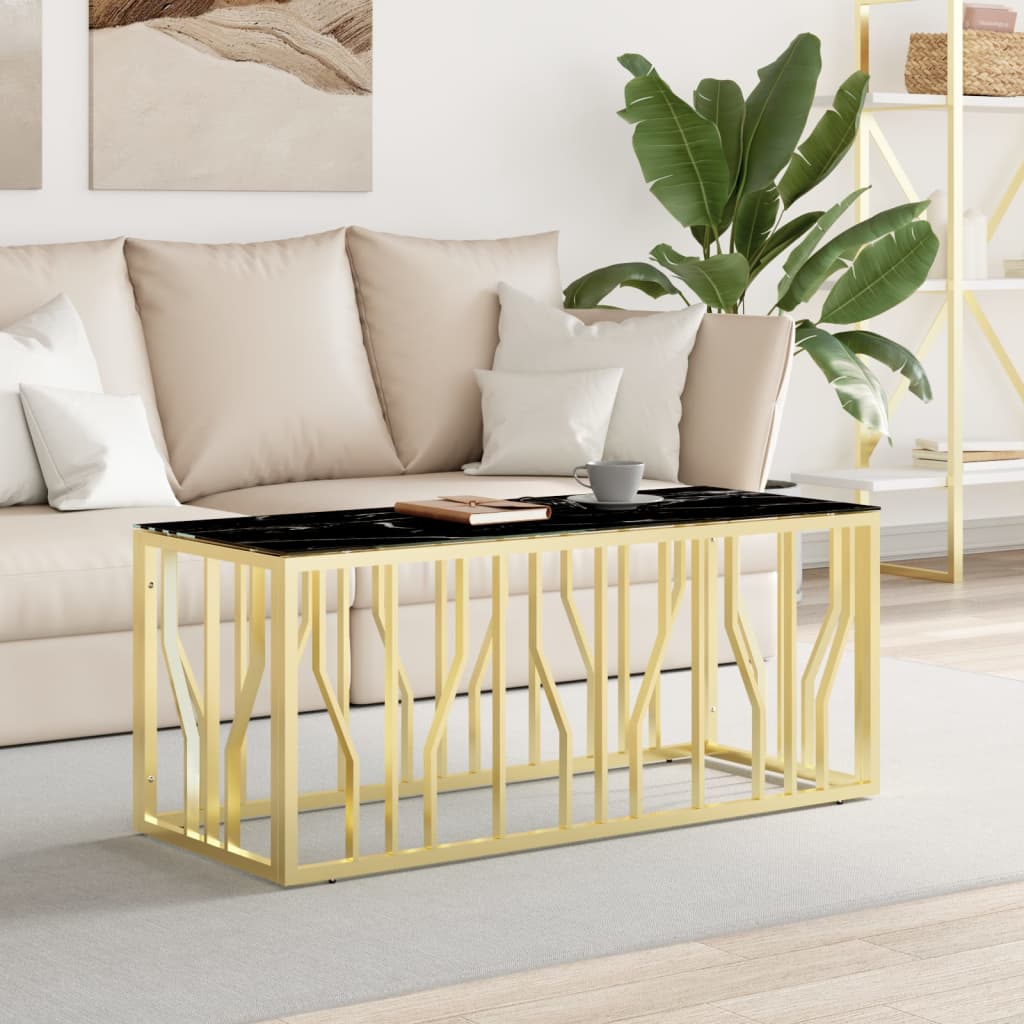 Coffee Table Silver Stainless Steel And Solid Acacia