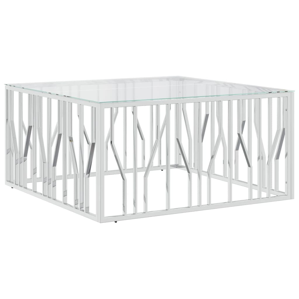 Coffee Table 100X100X50 Cm Stainless Steel And