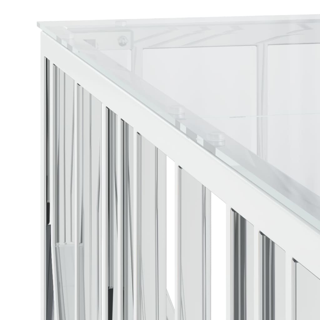 Coffee Table 100X100X50 Cm Stainless Steel And
