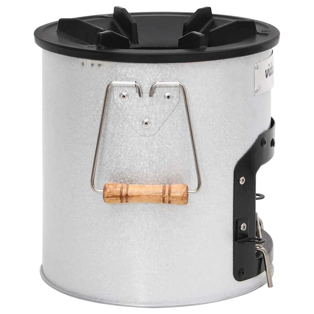 Fireplaces Camping Wood Stove Silver 45X25X26 Cm Steel Galvanised steel 45 cm
