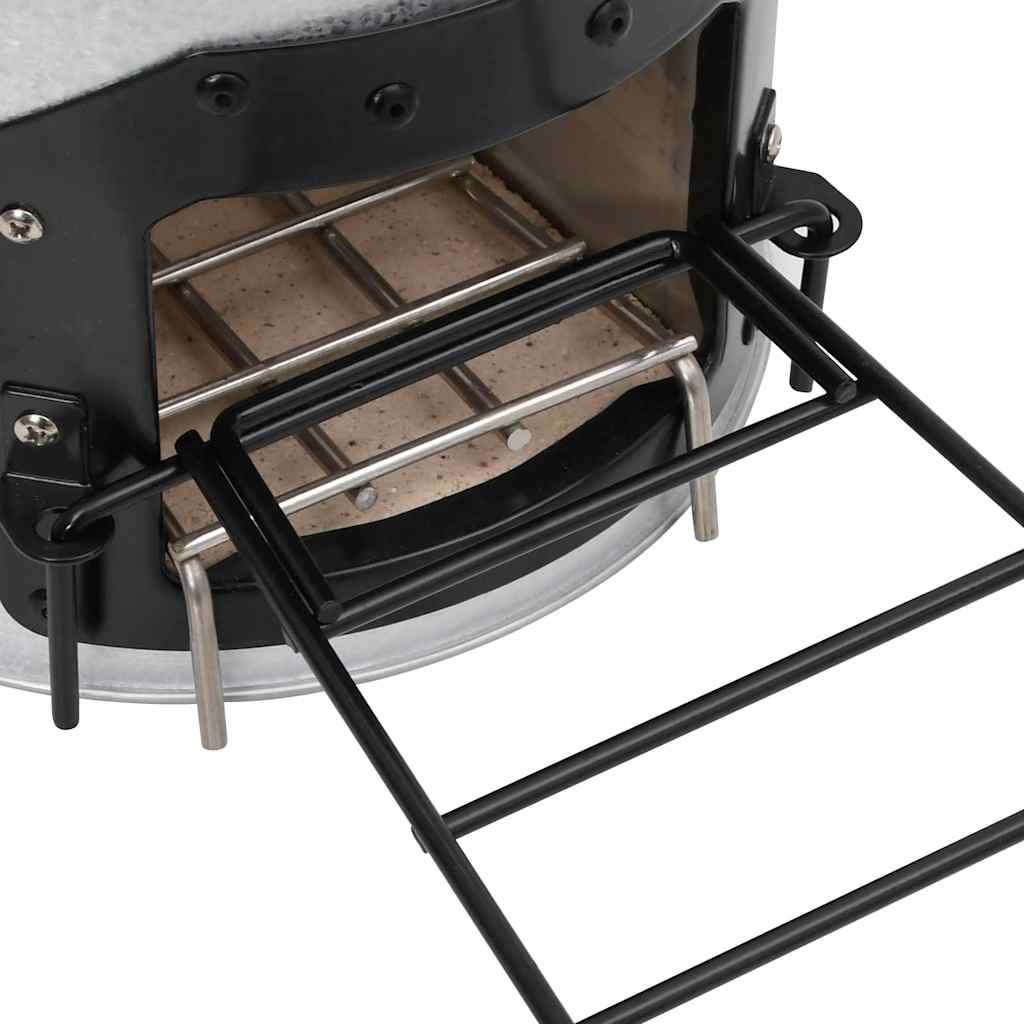 Fireplaces Camping Wood Stove Silver 45X25X26 Cm Steel Galvanised steel 45 cm