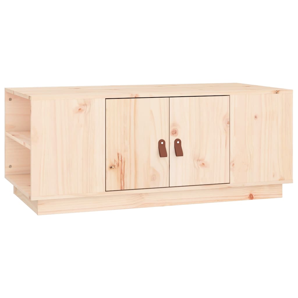 Coffee Table 100X50X41 Cm Solid Wood Pine Natural Black Honey Brown Grey White 1
