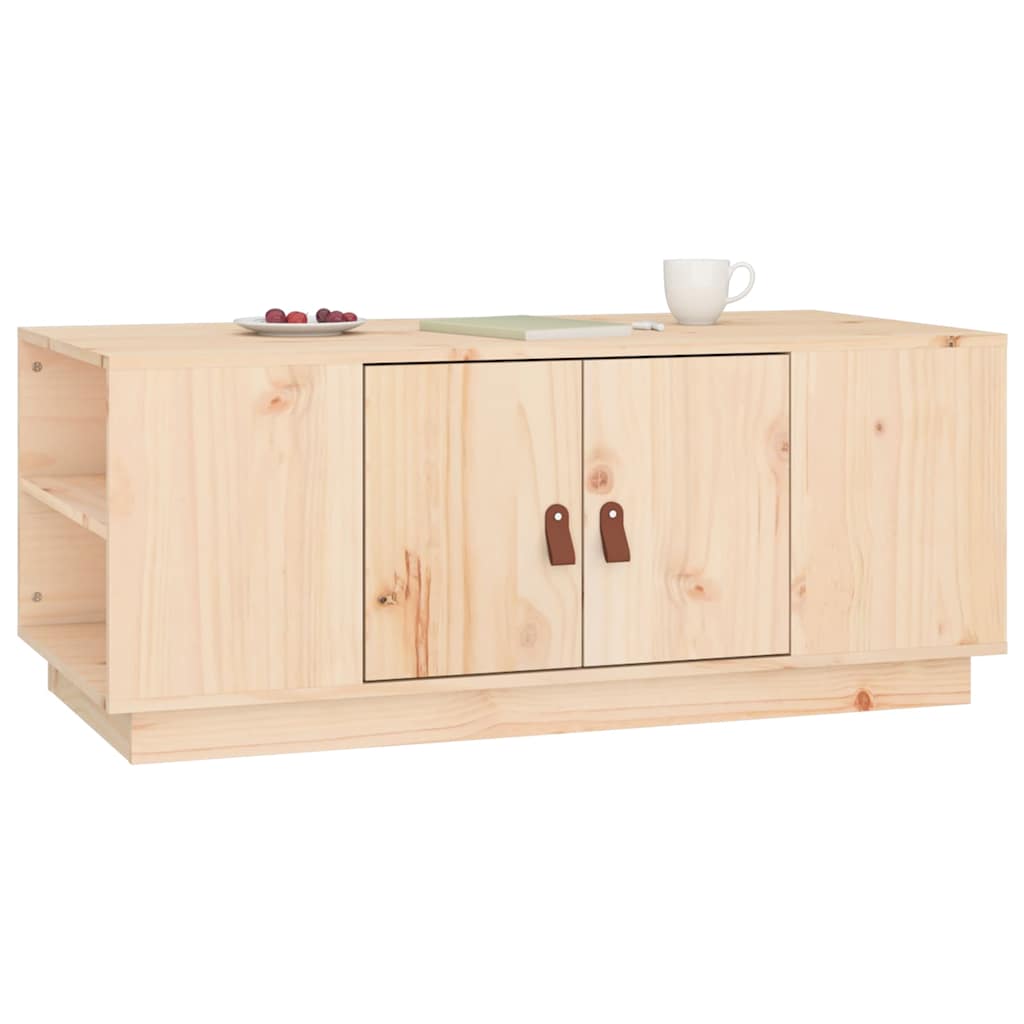 Coffee Table 100X50X41 Cm Solid Wood Pine Natural Black Honey Brown Grey White 1