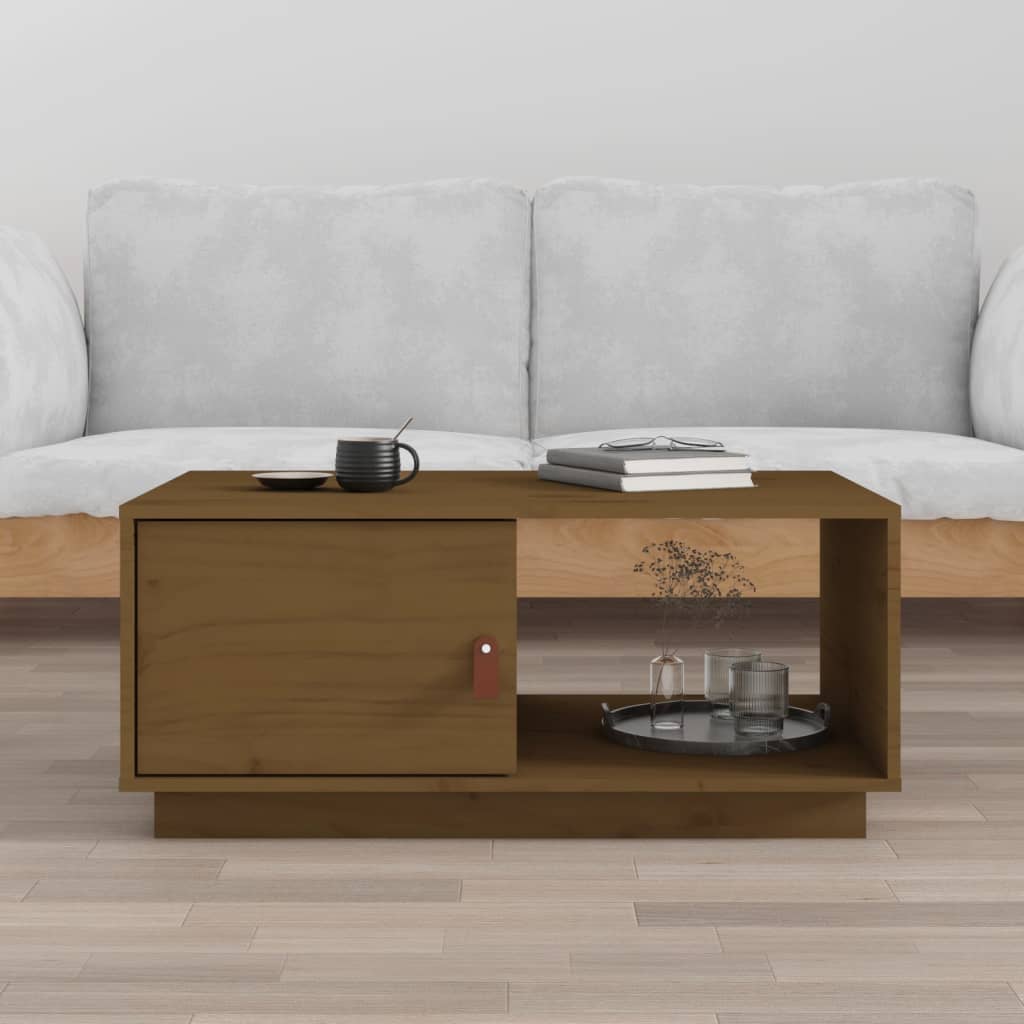 Coffee Table 80X50X35.5 Cm Solid Wood Pine