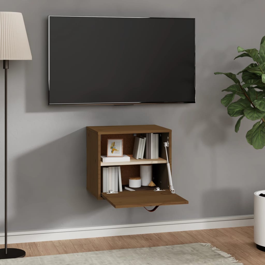 Wall Cabinet 40X30X35 Cm Solid Wood Pine