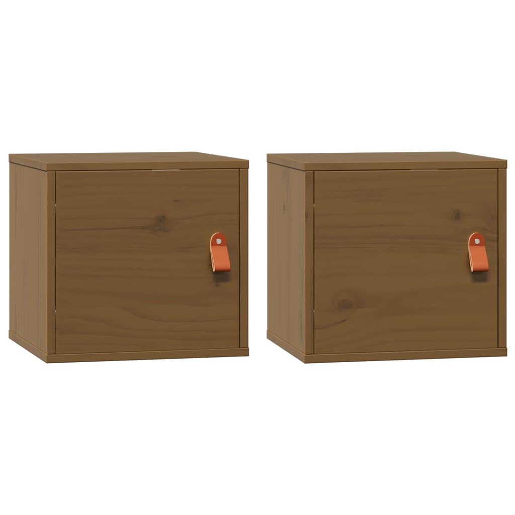 Wall Cabinets 2 Pcs 31.5X30X30 Cm Solid Wood Pine