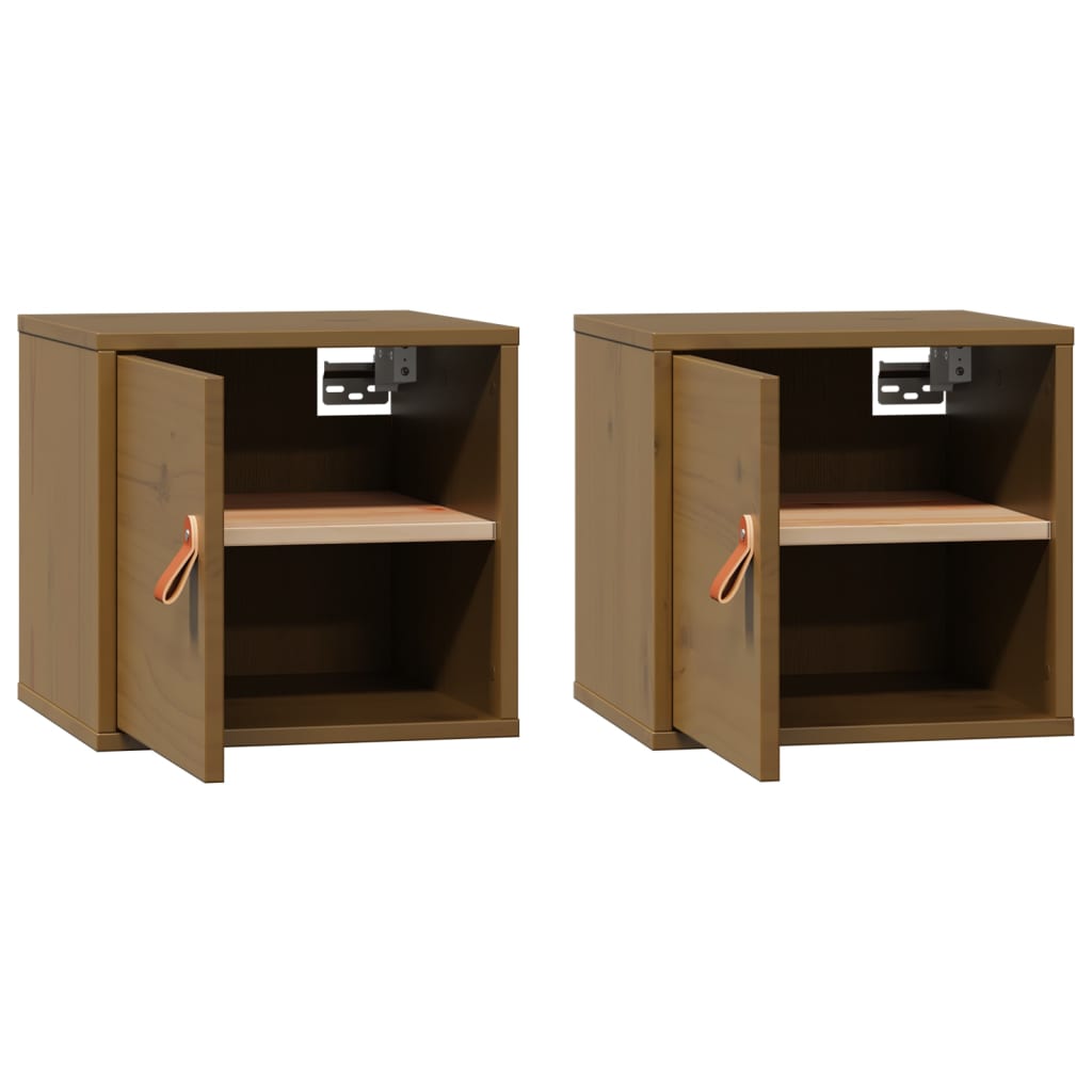 Wall Cabinets 2 Pcs 31.5X30X30 Cm Solid Wood Pine