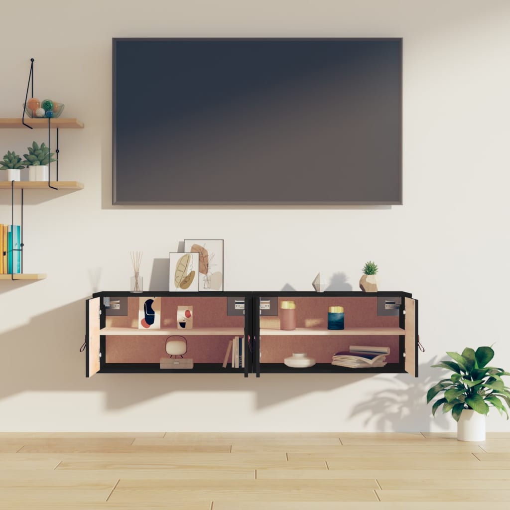 Wall Cabinet | Set Of 2 | | Solid Pinewood, Engineered Wood