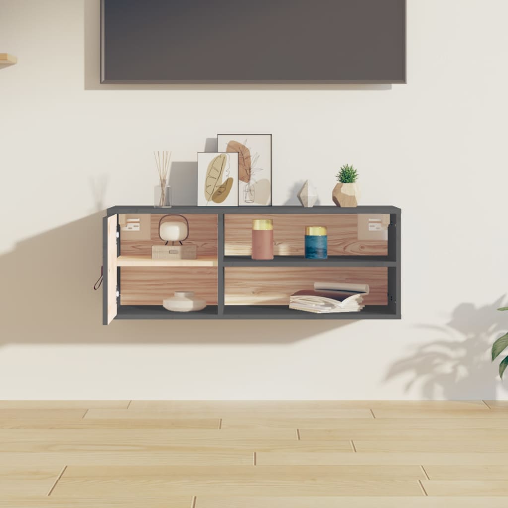 Wall Cabinet 80X30X30 Cm Solid Wood Pine