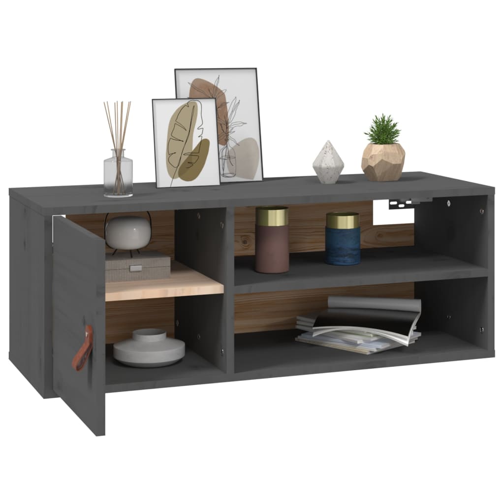 Wall Cabinet 80X30X30 Cm Solid Wood Pine