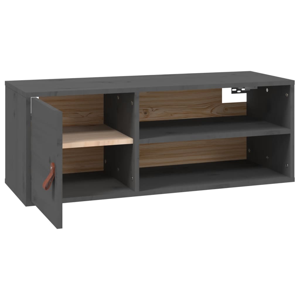 Wall Cabinet 80X30X30 Cm Solid Wood Pine
