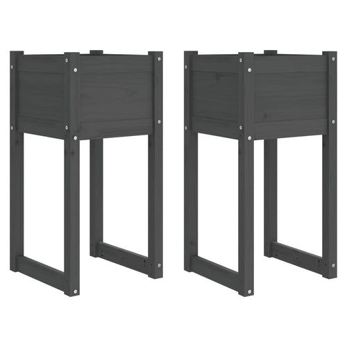 Planters 2 Pcs Solid Wood Pine
