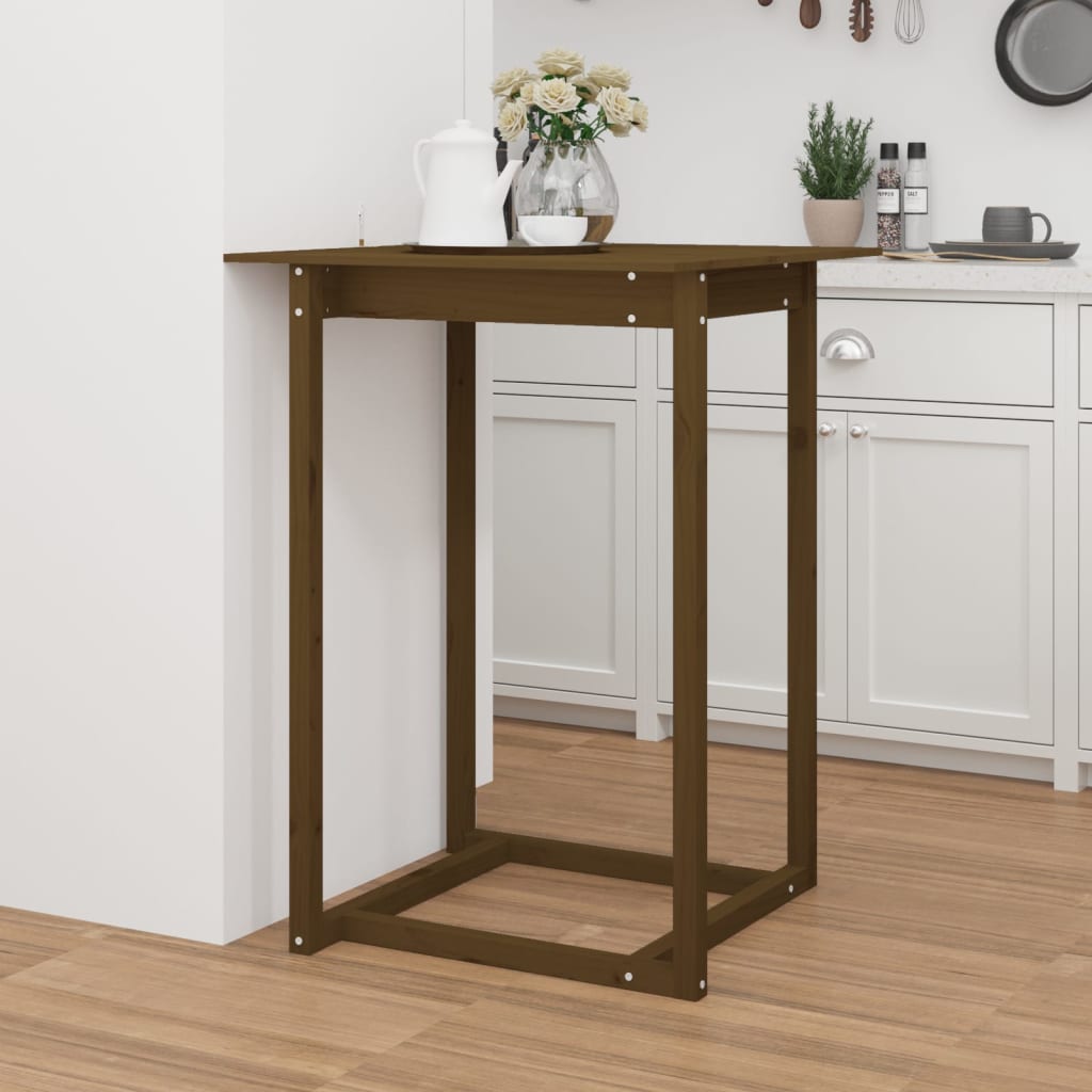 Bar Table Solid Wood Pine