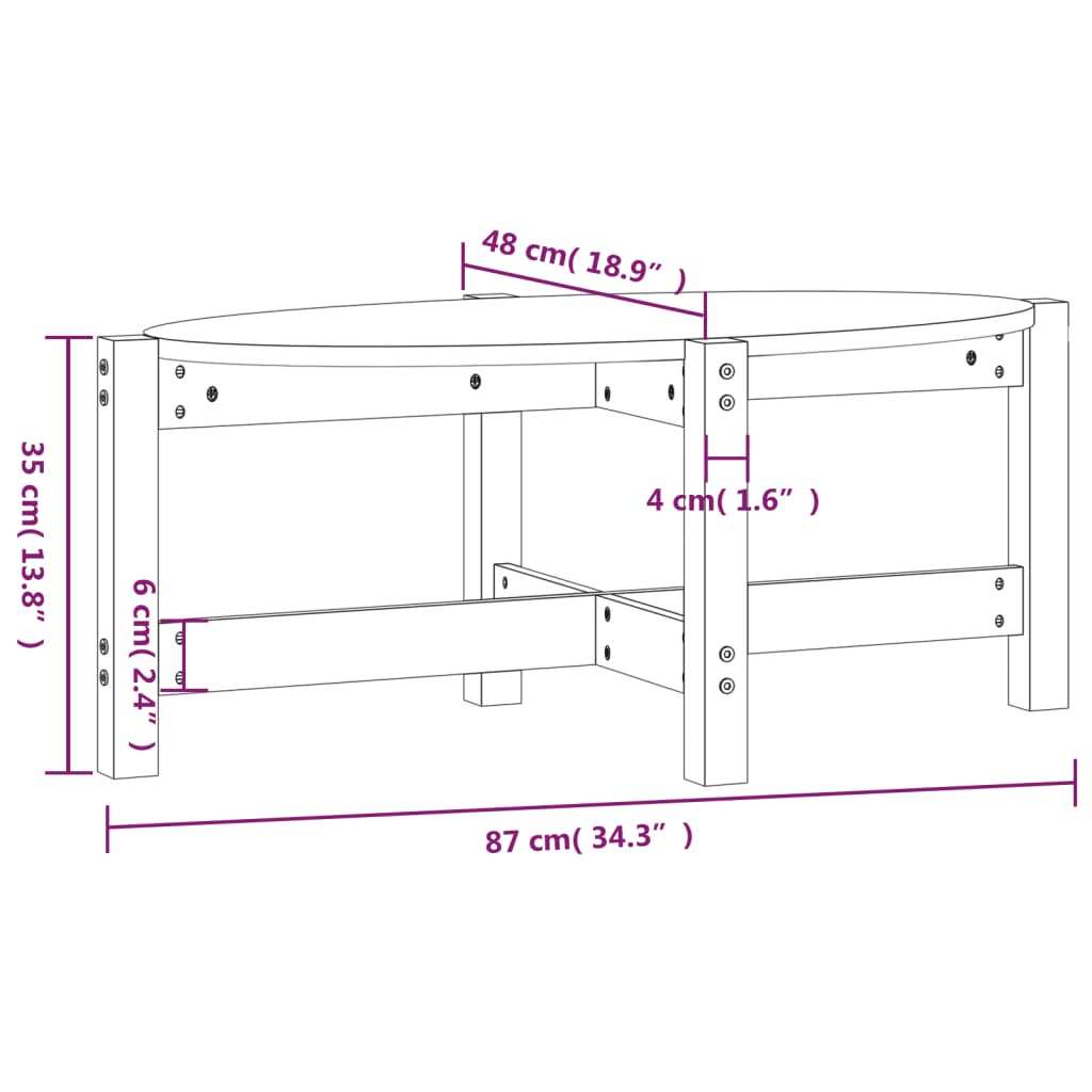 Coffee Table Solid Wood Pine
